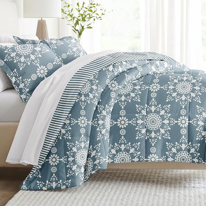Linen Market Reversible King Size Comforter Set (3 Piece) - Bring Luxury Home with Our Soft and Lightweight Down Alternative Comforter King Set - This Includes Your King Comforter and 2 Pillow Shams