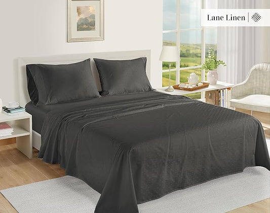 LANE LINEN Pillows Queen Size Set of 2, Soft 100% Egyptian Cotton, Cool & Smooth 1000 Thread Count Pillow Cases - Charcoal