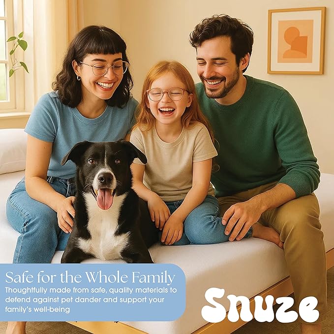 Snuze Soft Terry Mattress Protector – Twin Size, Waterproof Cover – Soft, Breathable, Machine Washable, Fits Up to 20” Deep Mattress