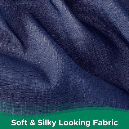 Biscaynebay Wrap Around Bed Skirts for King & Cal King Beds 22" Long Drop, Navy Adjustable Elastic Dust Ruffles Easy Fit Wrinkle Resistant Silky Luxurious Fabric Machine Washable
