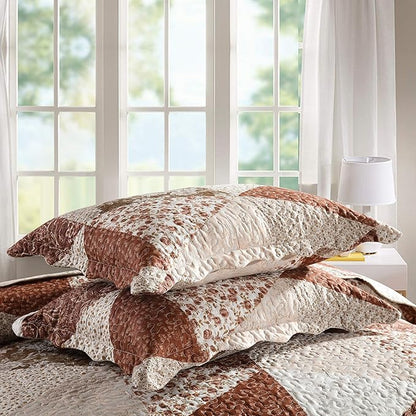 Travan 3-Piece Queen Quilt Sets with Shams Oversized Bedding Bedspread Reversible Coverlet Set, Queen Size