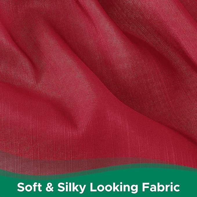 Biscaynebay Wrap Around Bed Skirts for Full & Full XL Beds 15" Drop, Red Adjustable Elastic Dust Ruffles Easy Fit Wrinkle & Fade Resistant Silky Luxurious Fabric Machine Washable