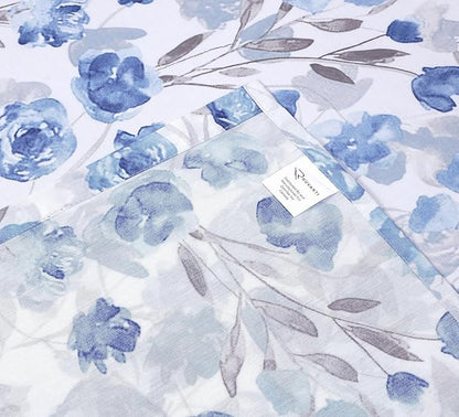 RUVANTI 100% Cotton Sheets – Twin XL Size Percale Bedding, Cooling & Breathable Floral Design, Durable with a Crisp, Soft & Comfortable Feel, 16" Deep Pocket, 3-Piece Set, Monotones