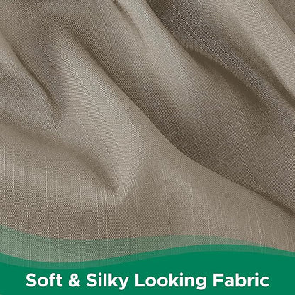 Biscaynebay Wrap Around Bed Skirts for Full & Full XL Beds 15" Drop, Taupe Adjustable Elastic Dust Ruffles Easy Fit Wrinkle & Fade Resistant Silky Luxurious Fabric Machine Washable