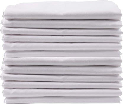 KAF Home Brushed Microfiber Pillow Cases Bulk Pack, Control Allergies and Ensure Sound Sleep, Set of 12, White
