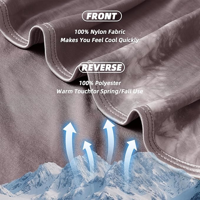 inhand Cooling Throw Blanket (50"x60"), Cooling Blankets for Hot Sleepers, Absorbs Heat to Keep Adults Cool for Summer Nights Sweats, Thin Cold Lightweight Blanket for Couch Bed, All Season Use
