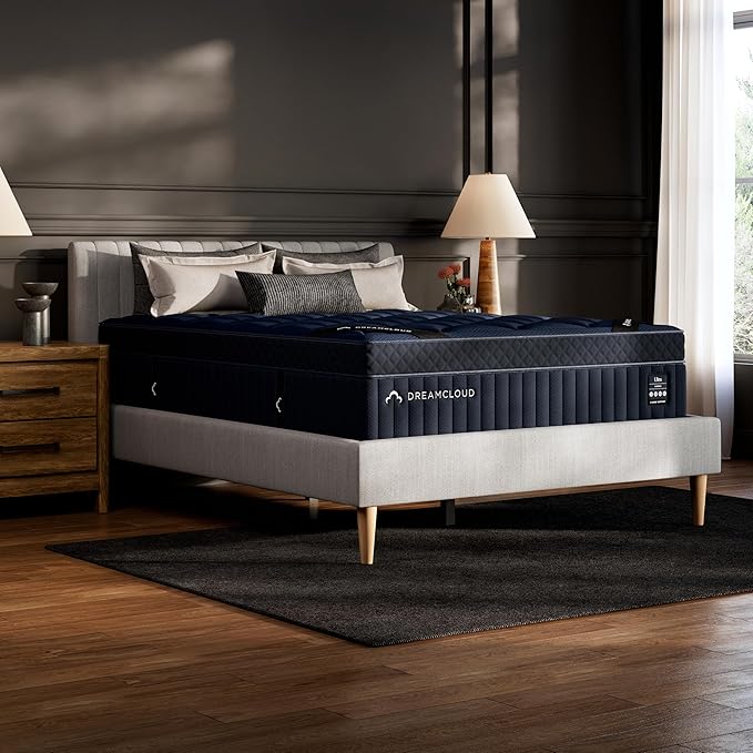 DreamCloud Ultra 15" Queen Mattress - Luxury Hybrid Gel Memory Foam - 365 Night Trial - Back Pain Relief - Fiberglass Free - Forever Warranty - Mattress in a Box - CertiPUR-US® Certified