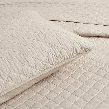 Lush Decor Ava Diamond Cotton Quilt California King Size 3 Piece Set King/California King Neutral - Beige Bedding Set California King Quilt - Quilts
