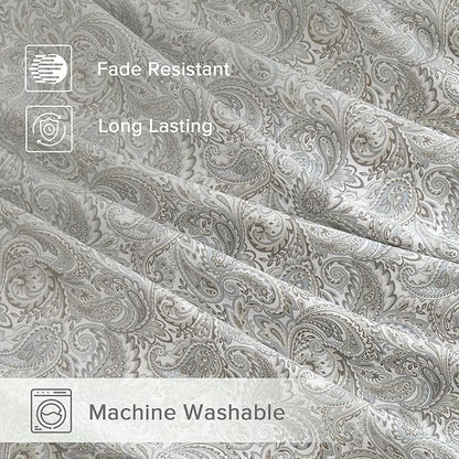 Comfort Spaces 100% Cotton Sheets Queen, Breathable, Naturally Cool Cotton Sheets, Soft Cotton Bed Sheets with 14" Elastic Pocket Fits up to 16" Mattress, All Seasons Sheet Set, Paisley Multi 4 Piece