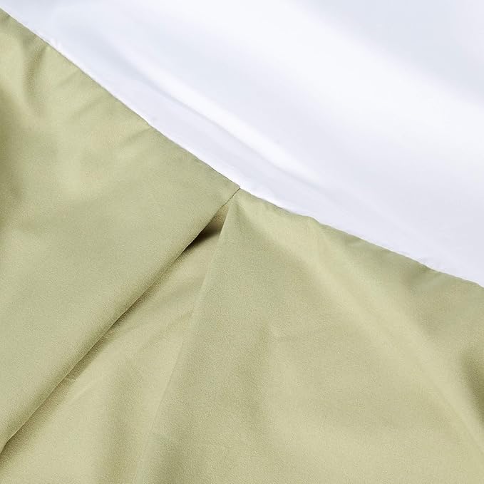 Southshore Fine Living, Inc. Sage Green Bed Skirt King Size 14 Inch Drop - Pleated Dust Ruffle for King Size Bed - Pet Hair Resistant, Wrinkle Free, to Hide Underbed Storage - Sage Green