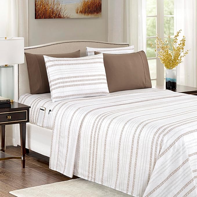 Elegant Comfort Softest and Coziest 6-Piece Sheet Set - 1500 Premium Hotel Quality Microfiber - Deep Pocket, Wrinkle Resistant 6-Piece Floral Bed Sheet Set, Full, Traci Linen