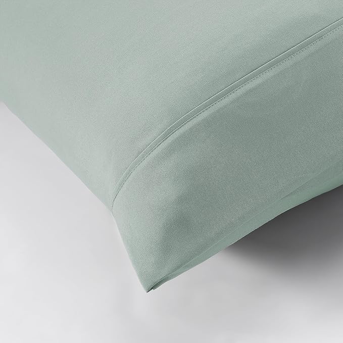 Modern Threads Soft Microfiber Solid Sheets - Luxurious Microfiber Bed Sheets - Includes Flat Sheet, Fitted Sheet with Deep Pockets, & Pillowcases Smoke Queen