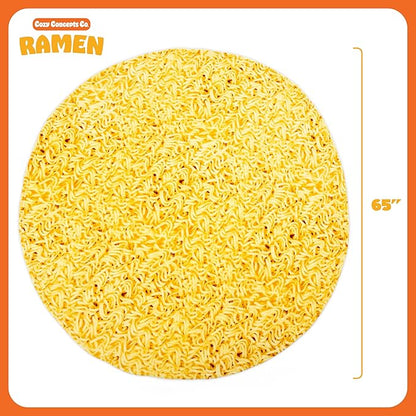 Cozy Concepts Co. Ramen by Relatable, Viral Trend Inspired, Looks Like a Giant Bowl of Ramen Noodles to Wrap Yourself Up In, Easter Gift for Kids & Teens, Easter Basket Filler, Large 65” Throw Blanket