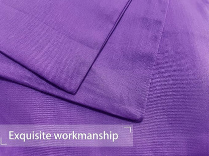 iMaylex Soft 100% Egyptian Cotton Zipper Closure Pillowcases, Cozy and Lightweight Pillow Case, Set of 2, Purple, King, 20" x 36"