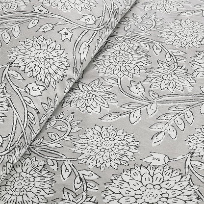 Levtex Home Adare Grey Reversible Twin/Twin XL Comforter Set (68x88in) with 1 Pillowcase (26x20in) - Floral Bedding - Grey and White - 100% Cotton Twin Size Comforter Set - Soft, Pre-Washed