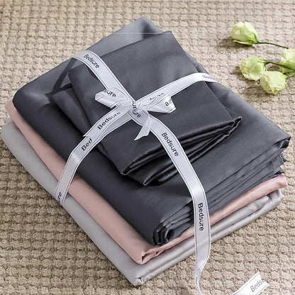 Bedsure Cooling Duvet Cover King Size - Moisture Wicking and Silky Eucalyptus Lyocell Cotton Hybrid Comforter Cover Set for Hot Sleeper - Buttery Soft and Breathable, Cooling Bedding Set, Dark Grey