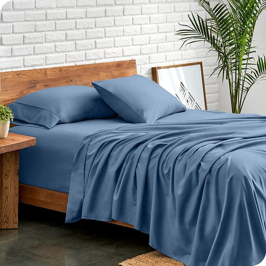 Bare Home Twin Sheet Set - 1800 Ultra-Soft Microfiber Twin Bed Sheets - Double Brushed - Deep Pockets - Easy Fit - 3 Piece Set - Bedding Sheets & Pillowcases (Twin, Coronet Blue)