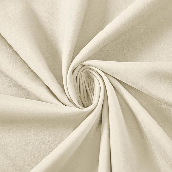 MILVOWOC 2Pcs Brushed Microfiber Body Pillowcases - 20 x 48 Inch, Ivory Cream Pillow Case Set Non Slip Envelope Pillow Cover with Moisture Absorption and Anti-Wrinkle