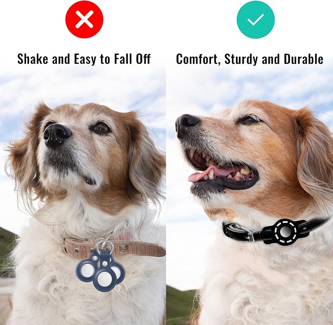 Airtag Cat Collar Holder for Apple Air Tag, Silicone Case for Small Pets