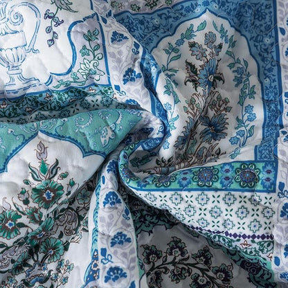 HoneiLife King Quilt Bedding Sets - 3 Piece Microfiber Quilt Set Rustic Bedspread Set Floral Coverlet Sets for King Bed