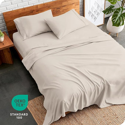 Bare Home Twin XL Sheet Set - 1800 Ultra-Soft Microfiber Twin Extra Long Bed Sheets - Double Brushed - Deep Pockets - Easy Fit - 3 Piece Set - Bedding Sheets & Pillowcases (Twin XL, Wheat)