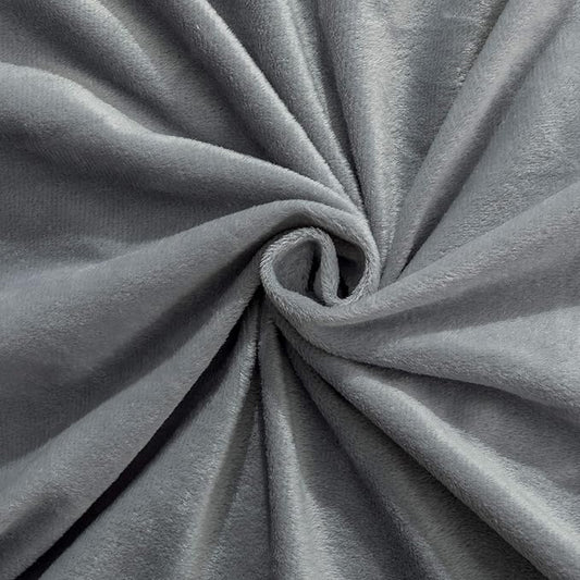 NTBAY 2 Pack Zippered Velvet King Pillowcases, Super Soft and Cozy Luxury Fuzzy Flannel Pillow Cases with Zipper, 20x36 Inches, Smoke Grey