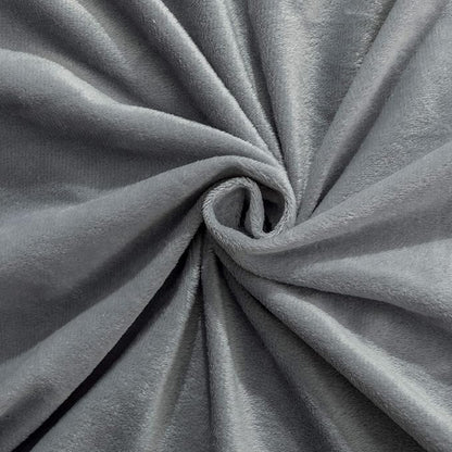 NTBAY 2 Pack Zippered Velvet Queen Pillowcases, Super Soft and Cozy Luxury Fuzzy Flannel Pillow Cases with Zipper, 20x30 Inches, Smoke Grey