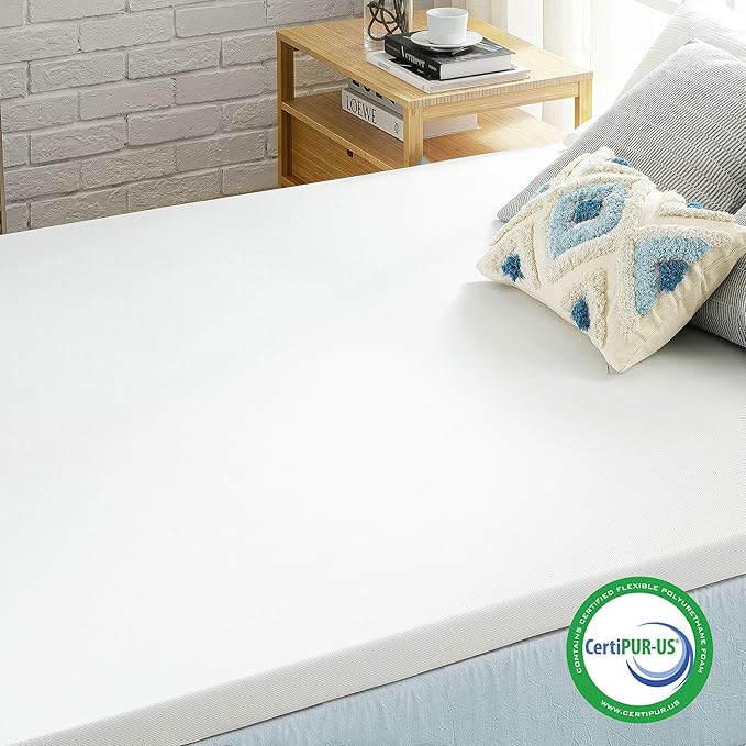 Best Price Mattress 3 Inch Gel Memory Foam Mattress Topper with Cover, CertiPUR-US Certified, Dorm Essentials, King