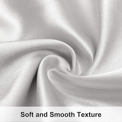 NTBAY Satin Body Pillowcase for Hair and Skin, Luxurious and Silky Pillow case with Envelope Closure, 20x54 Inches, Silver Grey
