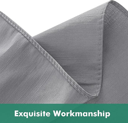 Biscaynebay Wrap Around Bed Skirts with Split Corners for Full Beds 17" Drop, Silver Grey Elastic Dust Ruffles Adjustable Easy Fit Wrinkle & Fade Resistant Silky Luxurious Fabric Machine Washable