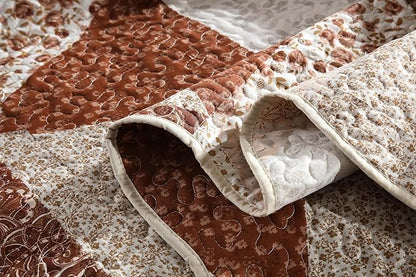 Travan 3-Piece King Bedspread Quilt Sets Patchwork Floral Oversized Reversible Quilted Bedding Coverlet Set for All Seasons, King Size