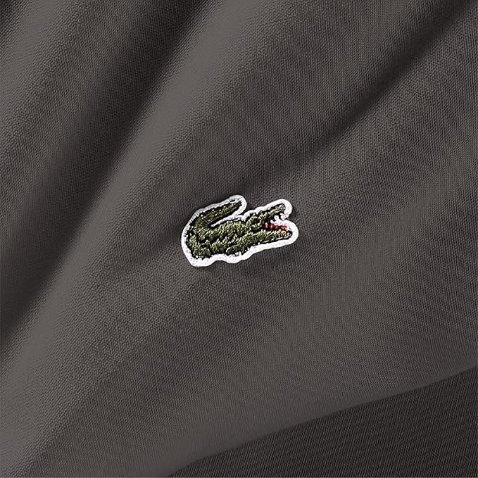 Lacoste 100% Cotton Percale 4-Piece Sheet Set – Cool, Crisp, Matte, and Durable, Oeko-Tex Certified – Solid, Dark Gray, Full