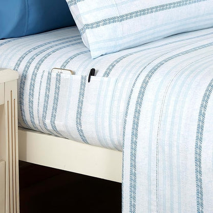 Elegant Comfort Softest and Coziest 6-Piece Sheet Set - 1500 Premium Hotel Quality Microfiber - Deep Pocket, Wrinkle Resistant 6-Piece Floral Bed Sheet Set, Full, Traci Aqua