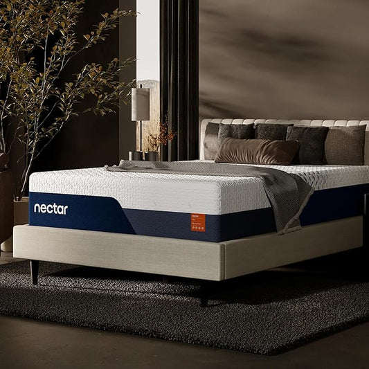 Nectar Ultra 15“ King Mattress - Medium Firm - Cooling Fibers & Temperature Regulating Material - Back Pain Relief - Zoned Ergonomic Support Layer - 365-Night Mattress Trial
