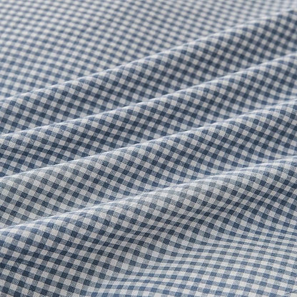 EAVD Modern Style Gingham Duvet Cover Twin Soft 100% Washed Cotton Blue and White Plaid Duvet Cover Set with 2 Pillowcases Reversible Farmhouse Geometric Checkered Bedding Set with Zipper