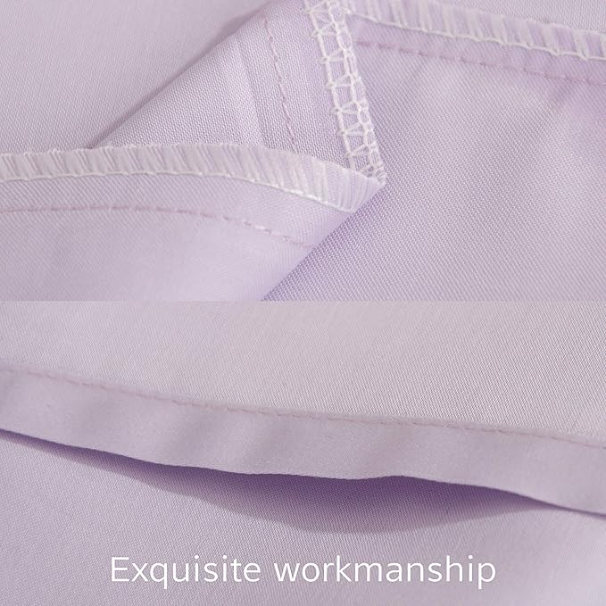 NTBAY Egyptian Cotton Body Pillowcase - 500 Thread Count Cotton Body Pillow Cover - Soft and Breathable Envelope Closure Body Pillowcase for Adults, 20x54 Inches, Light Purple