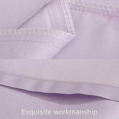 NTBAY Egyptian Cotton King Pillowcases - Set of 2, 500 Thread Count Cotton Pillowcases - Soft and Breathable Envelope Closure Pillow Cases - 20x36 Pillow Covers for Bed, Light Purple