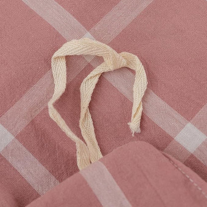 EAVD Modern Style Pink Floral Duvet Cover King Soft Soft White and Pink Grid Plaid Bedding Set with 2 Pillowcases Reversible Checkered Geometric Pattern Duvet Cover with Zipper Closure