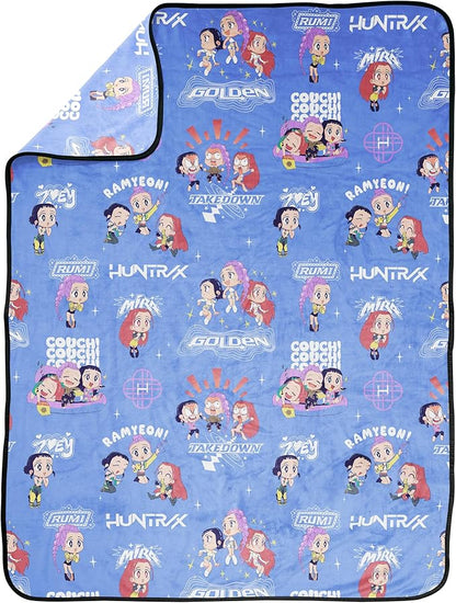 Jay Franco Kids Plush Throw Blanket – Ultra Soft Cozy Plush Fleece for Bed, Couch, Sofa, Home Décor, Official Licensed Huntrix, Purple - Kpop Demon Hunters, 46x60 - Throw Blanket