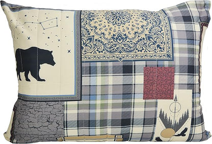 Donna Sharp King Comforter Set - 3 Piece Set - Forest Symbols - King Comforter and Two King Pillow Shams - Machine Washable