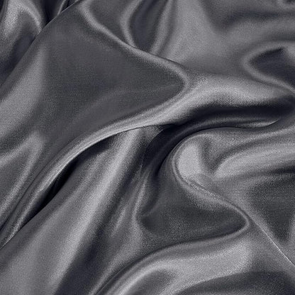 CozyLux Satin Sheets King Size Sheet Set - 6 Piece Silky King Sheets, Luxury Dark Grey King Bed Set with Smooth and Soft Microfiber, Includes 1 Fitted Sheet, 1 Flat Sheet and 4 Pillowcases