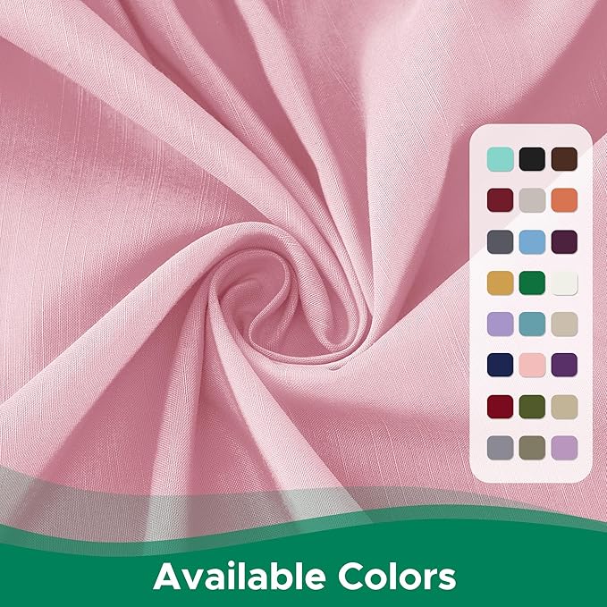 Biscaynebay Wrap Around Bed Skirts for Full & Full XL Beds 15" Drop, Pink Adjustable Elastic Dust Ruffles Easy Fit Wrinkle & Fade Resistant Silky Luxurious Fabric Machine Washable