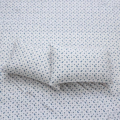 Modern Threads 4-Piece Ultra Soft Microfiber Bed Sheets Set, Wrinkle Free Sheets with Deep Pockets Fitted Sheet, Flat Sheet & Pillowcases, Lightweight Breathable Bedding, Blue Roses, Full