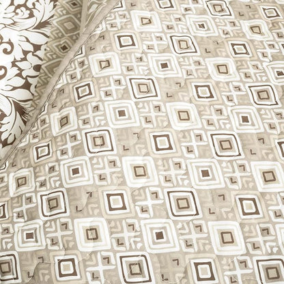 Lush Decor Boho Stripe Reversible Cotton Quilt 3-Piece Set, Full/ Queen, Neutral - Bold Colorful Bohemian Bedding Set