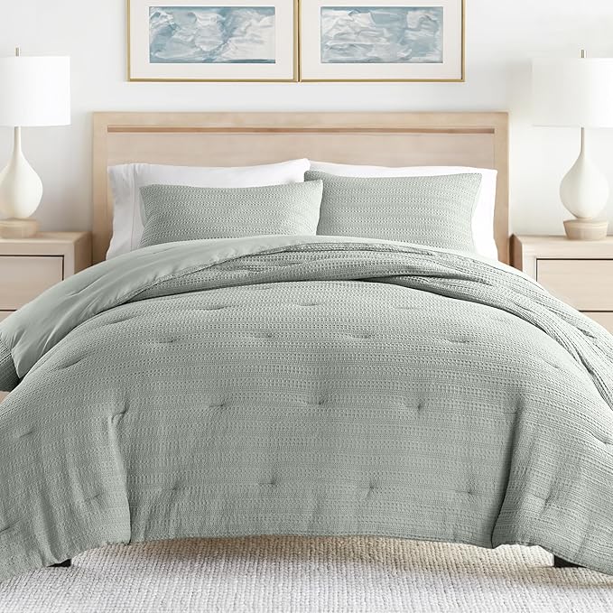 Linen Market Twin Comforter Set (2 Piece) - Soft & Lightweight Down Alternative Comforter & Pillow Sham for Twin Bed