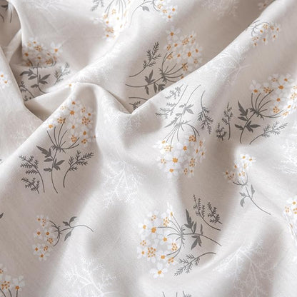 HighBuy Boho Floral Comforter Set Twin XL Beige Botanical Bedding Comforter Set Twin XL Bed Soft Cottagecore Flowers Bedding Set Aesthetic Farmhouse,1 Twin XL Comforter with 2 Pillowcase