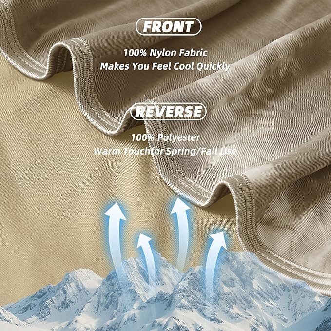 inhand Cooling Throw Blanket (50"x60"), Cooling Blankets for Hot Sleepers, Absorbs Heat to Keep Adults Cool for Summer Nights Sweats, Thin Cold Lightweight Blanket for Couch Bed, All Season Use