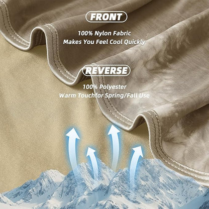 inhand Cooling Blanket Twin Size (60"x80"), Cooling Blankets for Hot Sleepers, Absorbs Heat to Keep Adults Cool for Summer Nights Sweats, Thin Cold Lightweight Blanket for Couch Bed, All Season Use