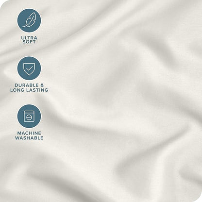 Bare Home Microfiber Body Pillow Cover - Ultra Soft & Cooling - Double Brushed - Envelope Closure - Easy Care (20''x54'' Body Pillow Cover, Cream)