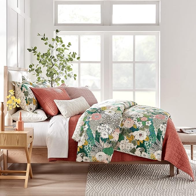 Levtex Home Mills Waffle Full/Queen Quilt Set (88x92in) with 2 Pillow Shams (26x20in) - Adobe - 100% Cotton Full/Queen Size Quilt Bedding Set - Lightweight, Soft, Pre-Washed
